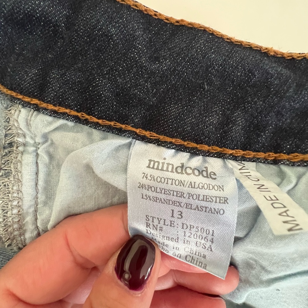 Mind Code Dark Blue Boot Cut Jeans - Picture 3 of 5
